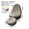 Sofa with stool-grey