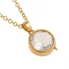 Round glass photo box necklace