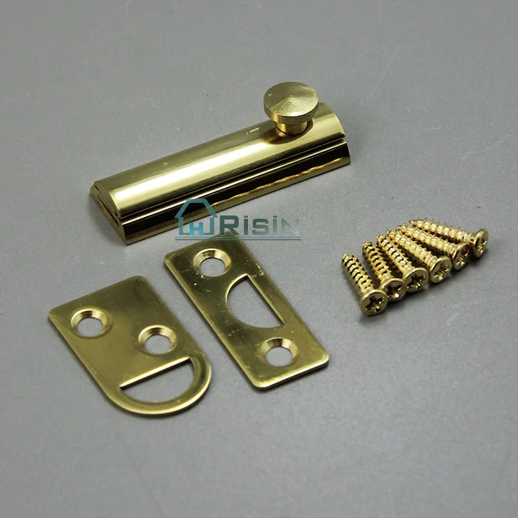 Полированный хромированный латунный раздвижной дверной болт