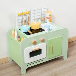 Little Fresh Kitchen Mini Kitchen Toys for Real Cooking Toddler Wood Play Stove for Kids