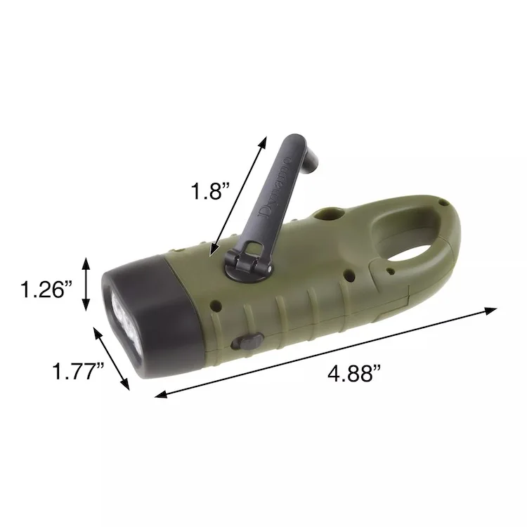 Emergency Hand Crank Dynamo Solar Flashlight Rechargeable LED Lamp for Outdoor Camping Hand Cranking Solar Powered Flashlight