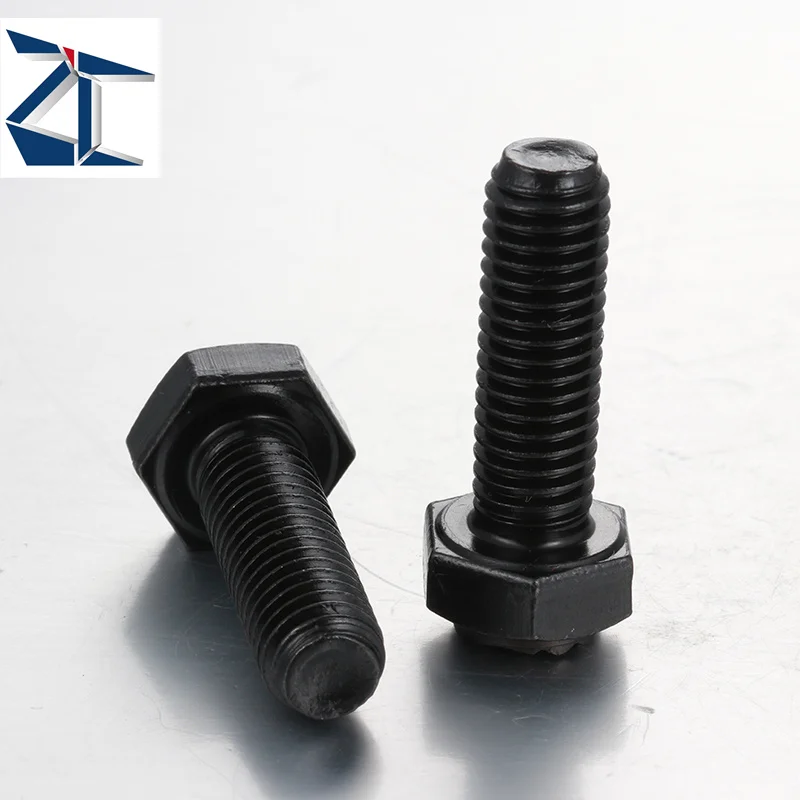 Wholesale Factory Price Hex bolt carbon steel black oxide with serrated head