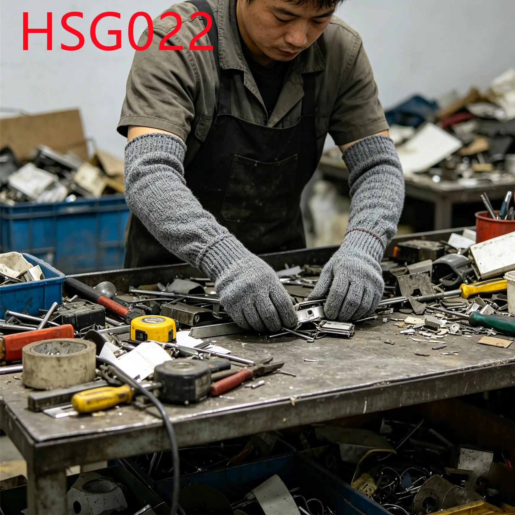 YYR,Industrial Tasks Anti-scuff&prick 16 Inch Safety Arm Guards Scrap Sorting Handy Features No Sliding Work Sleeves HSG022