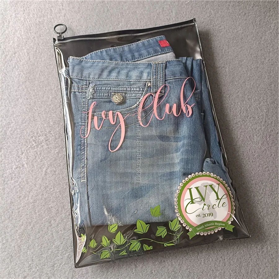 Custom Logo Printing Resealable Apparel Package Opp Bag,Self Sealing