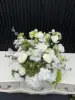 Sfera di fiori bianca e verde 50 cm A