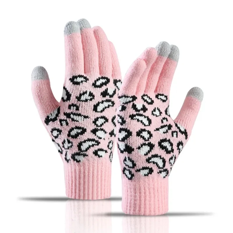 UnoSheng Hiver Femmes Garder Au Chaud Écran Tactile Gants Tricot Po Elastique Doux Gants Pleins Doigts Moufles Moufles D Am