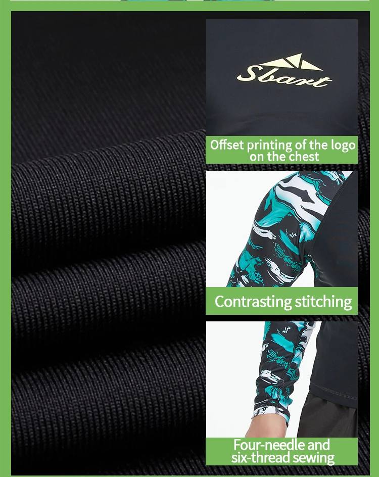 Custom Sublimation Printing Surf Clothes Long Sleeve Rashguard Quick Dry Breathable Men's Rashie UPF50+ Rash Guard For Men
