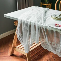 Белая шифоновая скатерть из 100% полиэстера, шифоновая Скатерть для свадьбы, Рождества