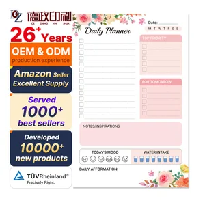 New Arrival Stock Custom Diary Paper to Do List Notepad Journal Organizer Agenda Book 100 Sheets Spiral Notebook