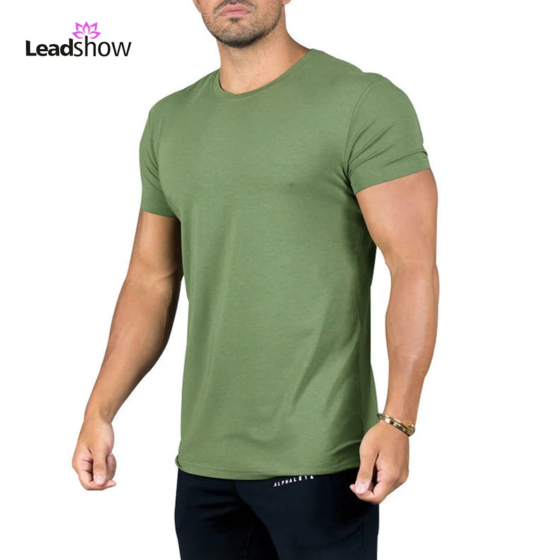 Wholesale Dryfit Athletic Running Sports Wear Compression Gym Men's Muscle  Fitness Clothes Bamboo Fiber t Shirt T Shirts