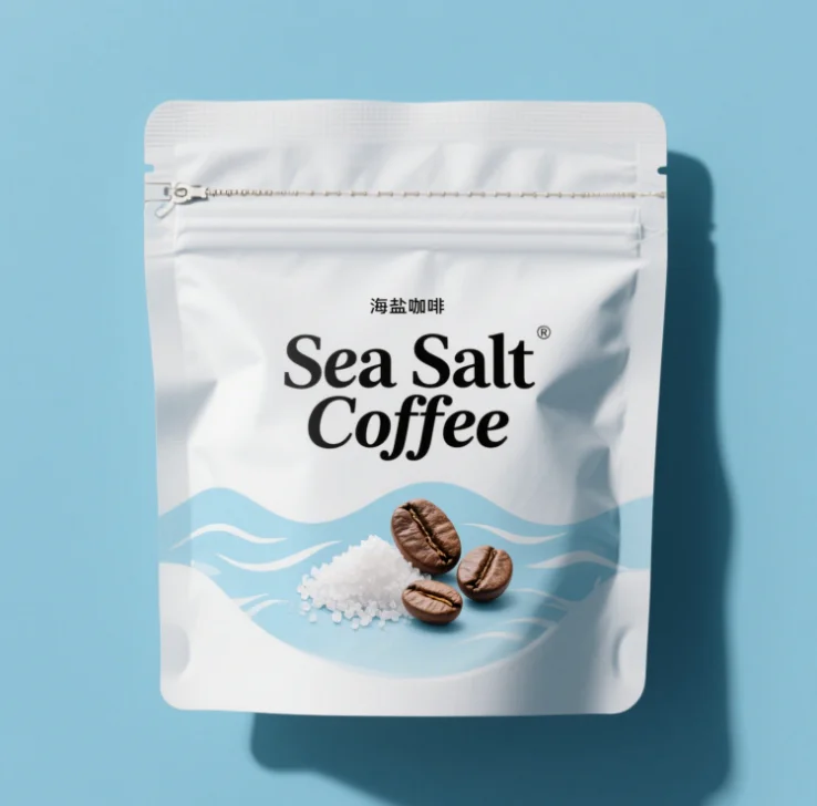 Manufacturer Customized logo Coffee Bag, Flat Bottomed Coffee Bean Bag with Valve, Tea Powder Packaging