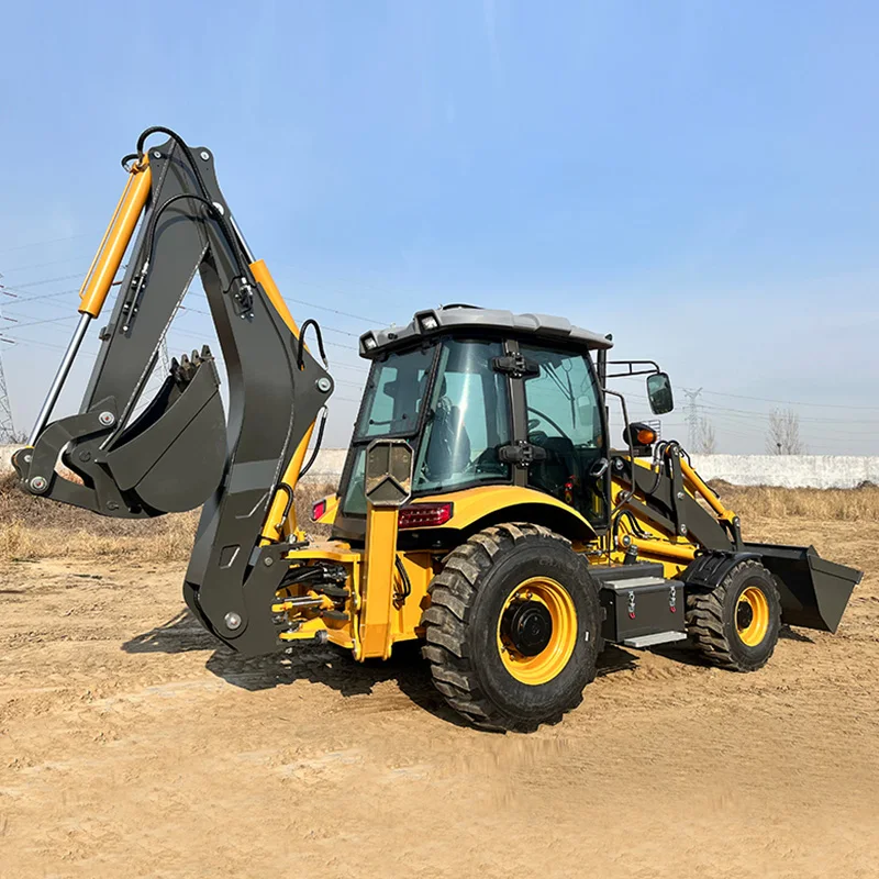 High-Clearance Chassis Design for Muddy Farmland and Rice Fields Agricultural Backhoe Loader 4x4 with EPA Engine