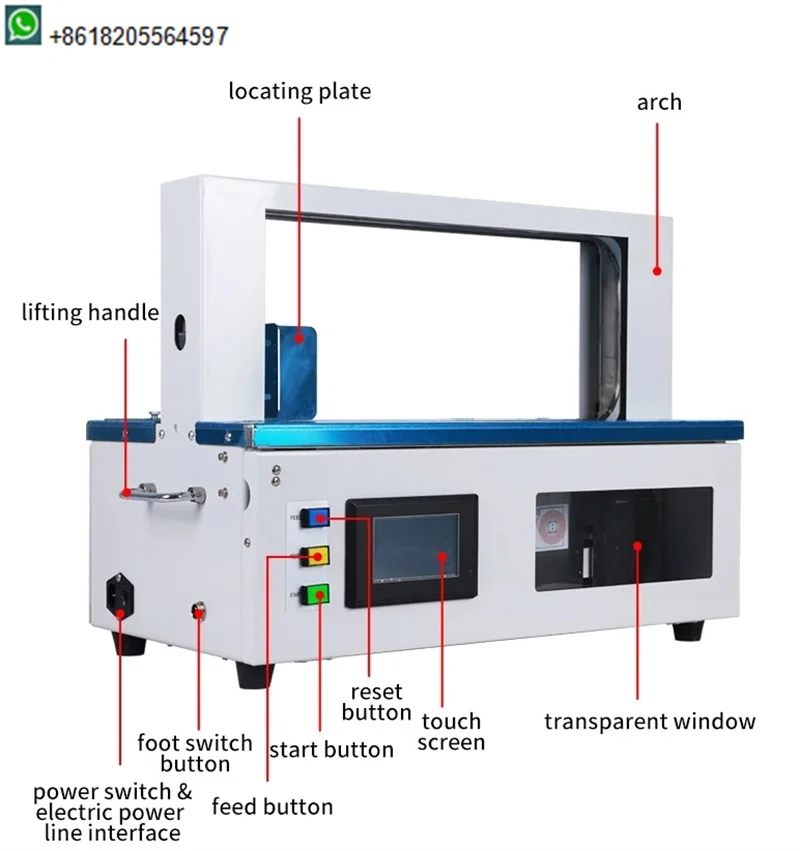 Automatic Bundling A5 A4 Paper Strapping Machine Table Top Paper Banding Machine Heat Sealing Strapping Machine