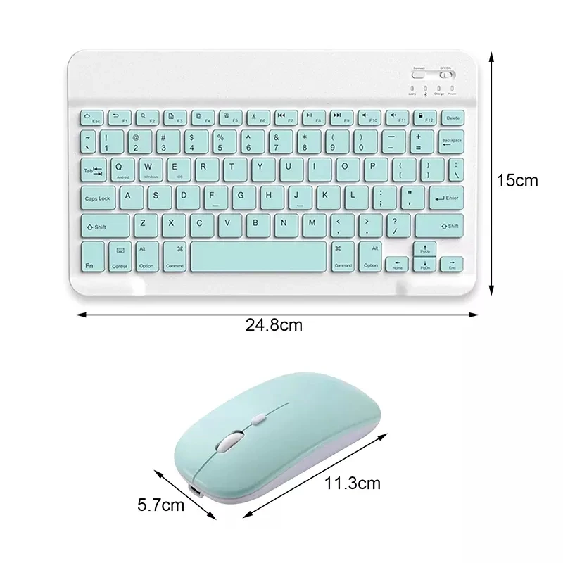 Wireless Keyboard and Mouse Mini Rechargeable Spanish Keyboard With Mouse Russian Keyboard For PC Tablet Phone