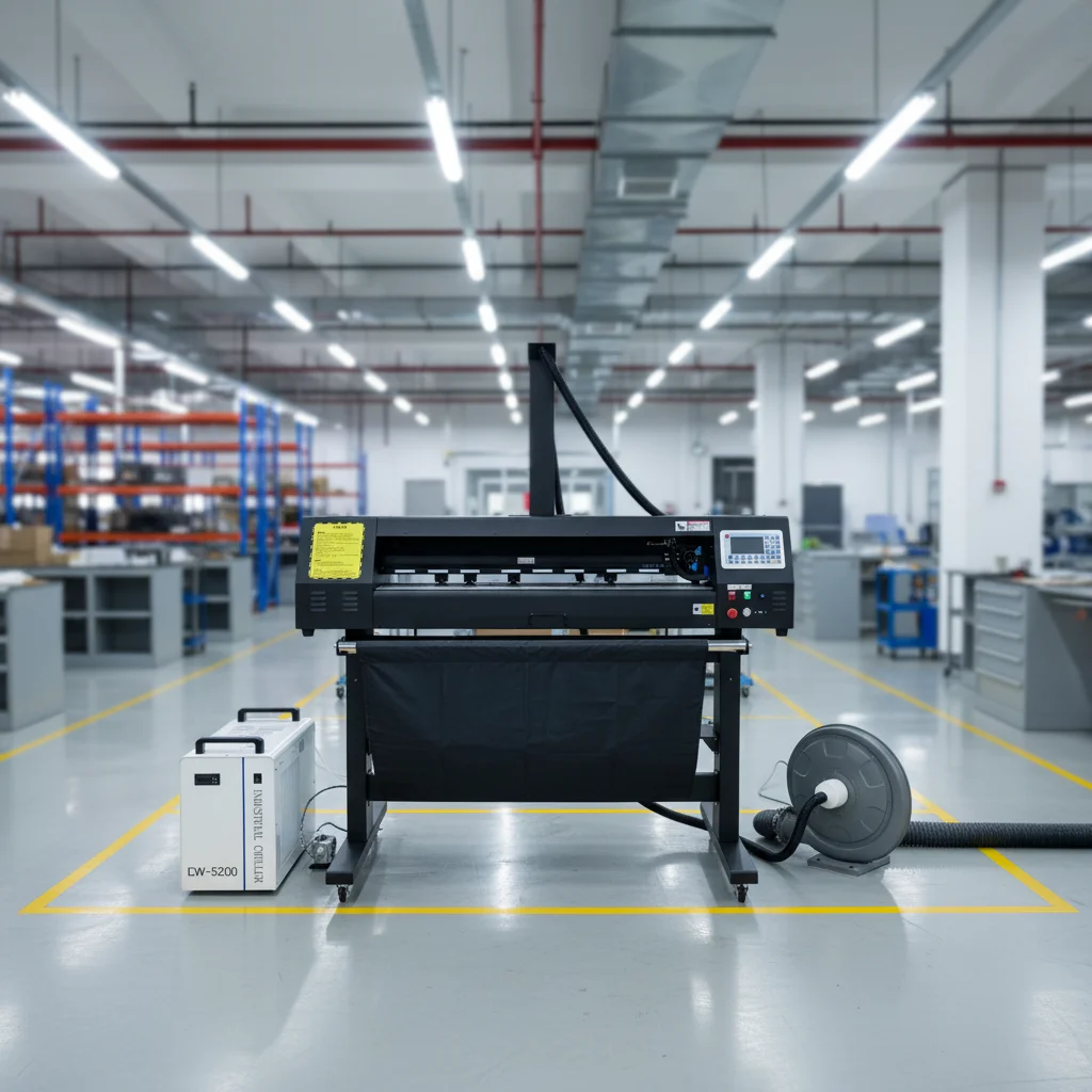 SUB Auto Edge Finding Heat Transfer Vinyl Sticker Laser Cutting Plotter 980mm with App Control for Print Design