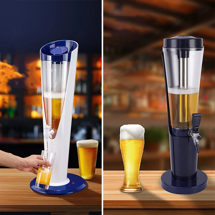 Cerveza de 3,5 L Tower cerveza columna dispensador de bebidas   Columna con refrigeración integrada y rausnehmbarer Hielo 