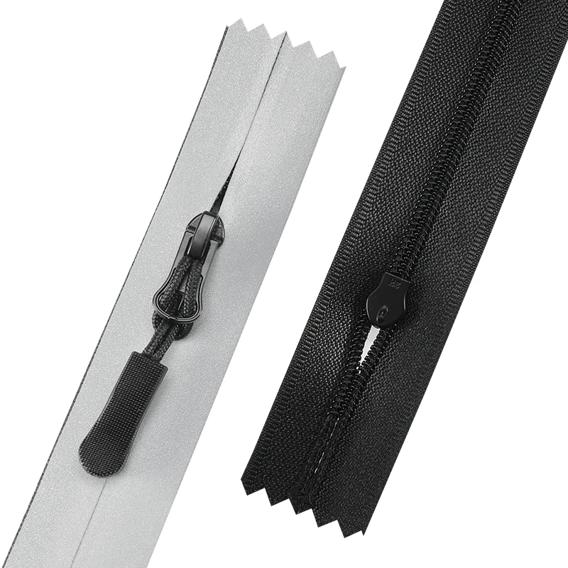 OCO Factory Custom Printed Impermeables Reflective Zipper Pvc Material Water Resistant Closed Zip Waterproof Zipper for Clothing