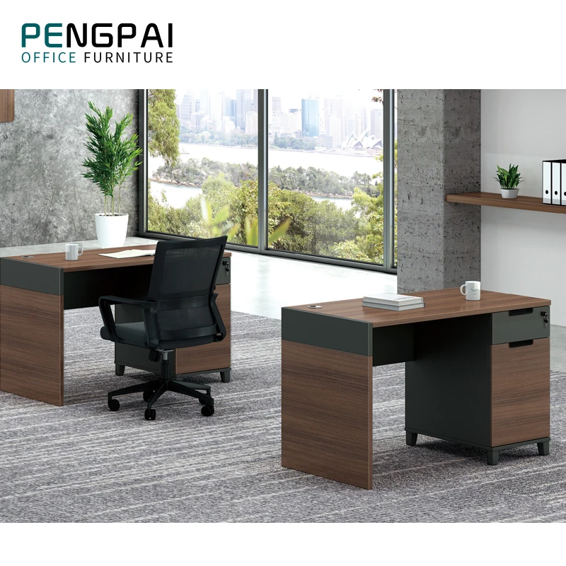 PENGPAI China Comfortable Wooden Computer Table Standard Sizes Office Furniture