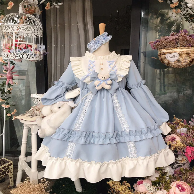 Girls mùa thu và phong cách mới mùa đông mới lạ Váy Lolita trẻ em áo váy dài  - Trung Quốc Trang phục dành cho trẻ em y Trang phục dễ thương