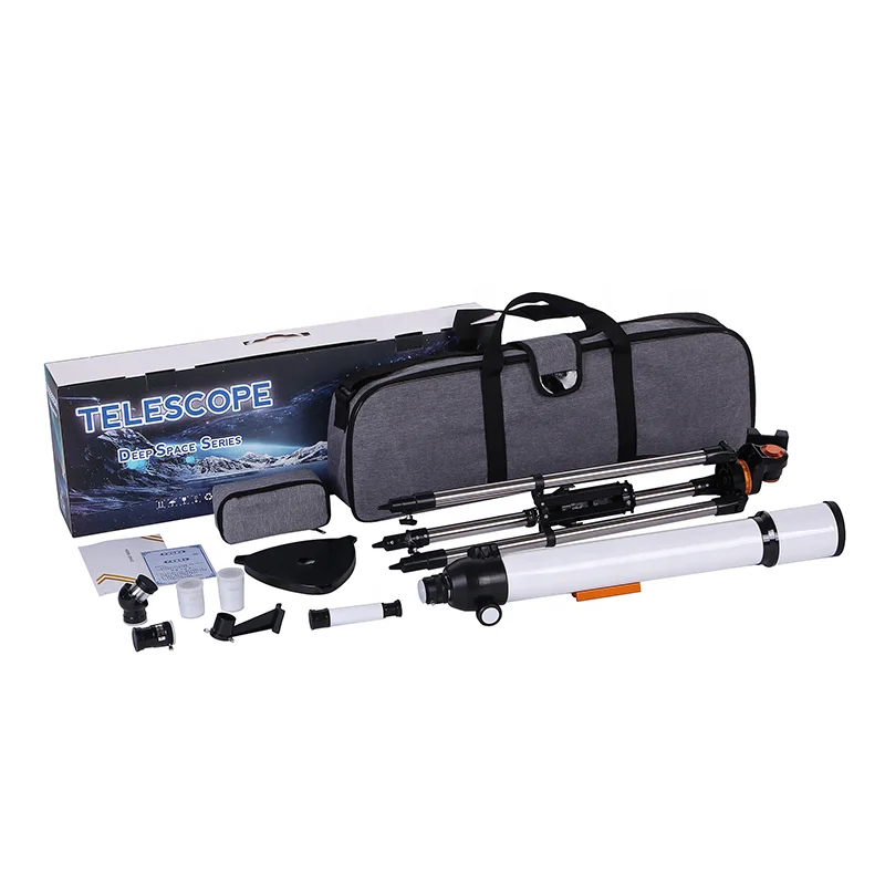 F70070  Eyepiece Red Dot Finderscope Alt Azimuth Mount Stainless Steel Tripod Professional Refrector Astronomical Telescope