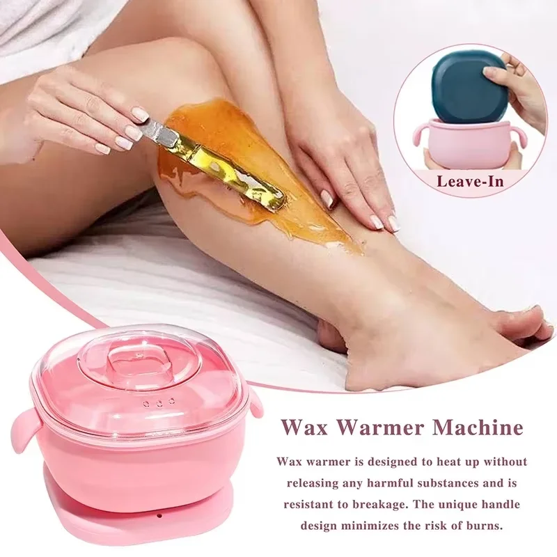 400ML Foldable Silicone Wax Heater Kit Portable Hair Removal Wax Machine for Heat Wax Beans Body Hair Removal