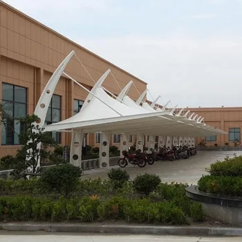Factory New Design Tensile Membrane Structure Cloth Roof Three-Dimensional Sunshade Waterproof Pvc Coated Cloth
