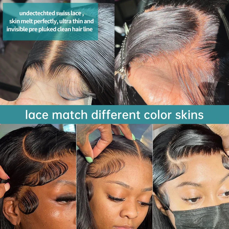 13x6 HD Lace Frontal Wig 13x4 Lace Front Wigs Body Wave Hair Women 360 Full Lace Wig Cabelo humano pré-arrancado_voghion.com