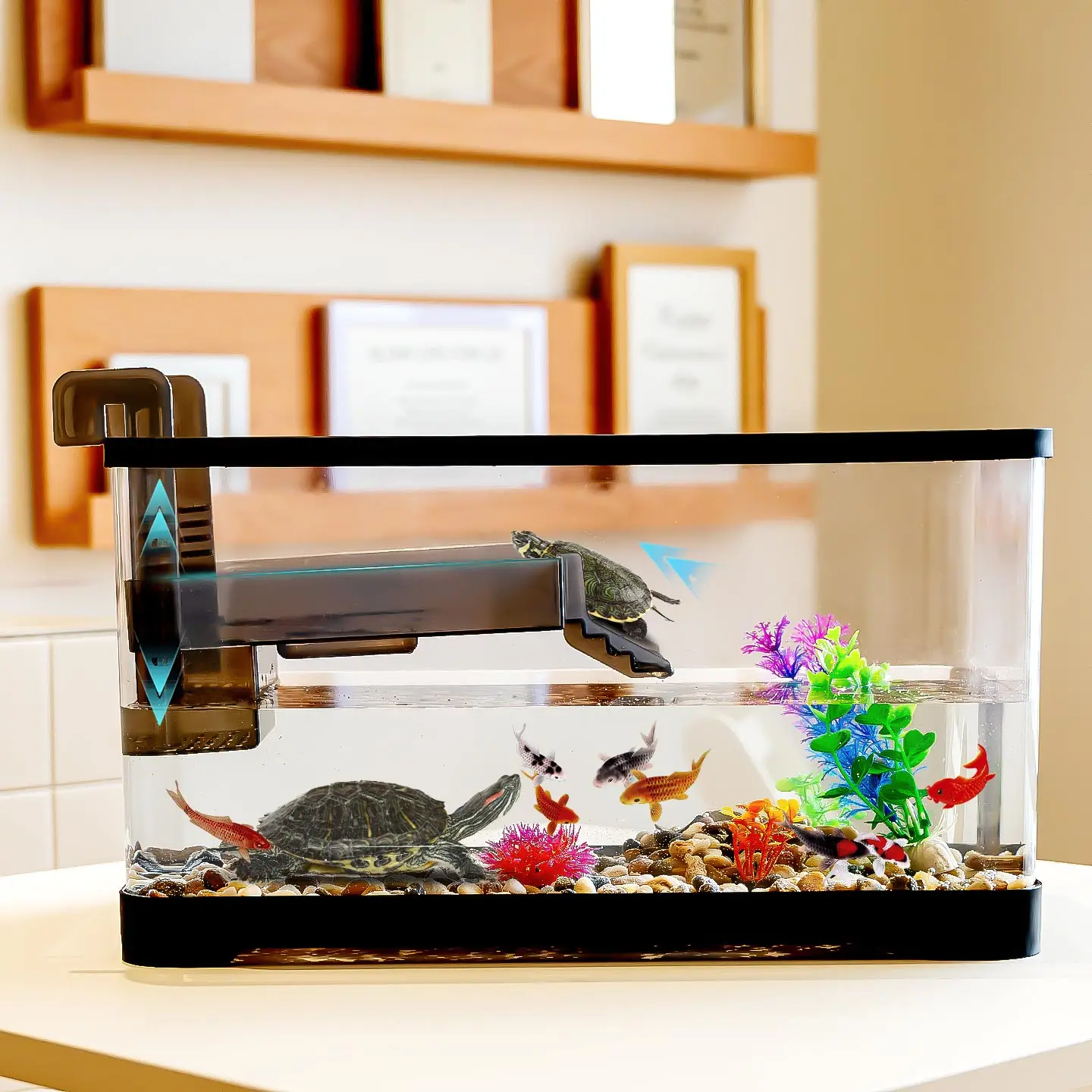 Eco Friendly Fish Tank Mini Aquarium Kit: Glass Fish Bowl With
