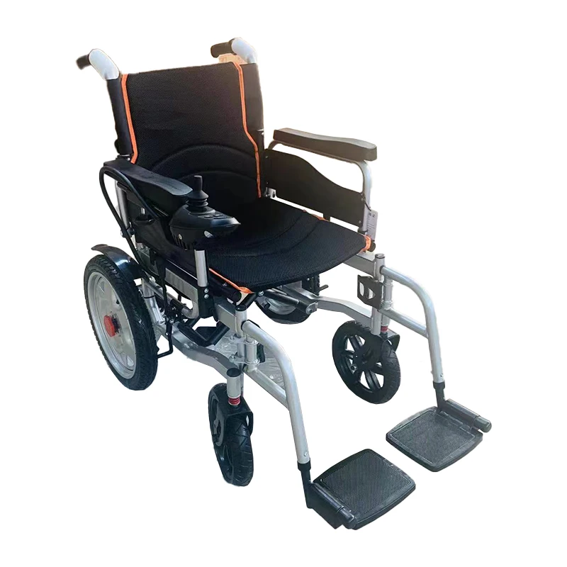 2023 Rehabilitation Equipment Aluminum Electric Wheelchair with Folding Light Control for Handicapped Care Moving