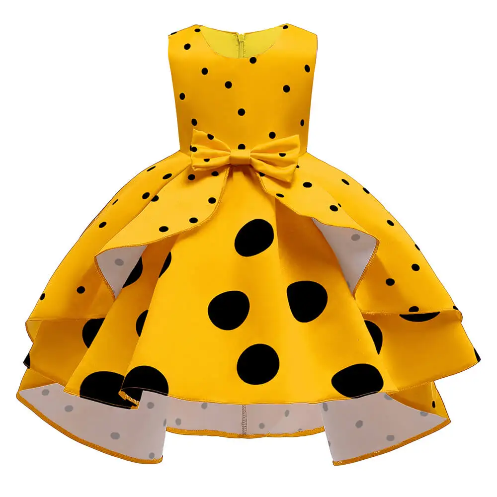 Stunning Vintage Children S Polka Dot Front Short Back Long Kids Princess Dresses For Girls 5 To 10 Years Buy Children S Frock Design Baby Clothes Party Cake Fluffy Kids Princess Girl