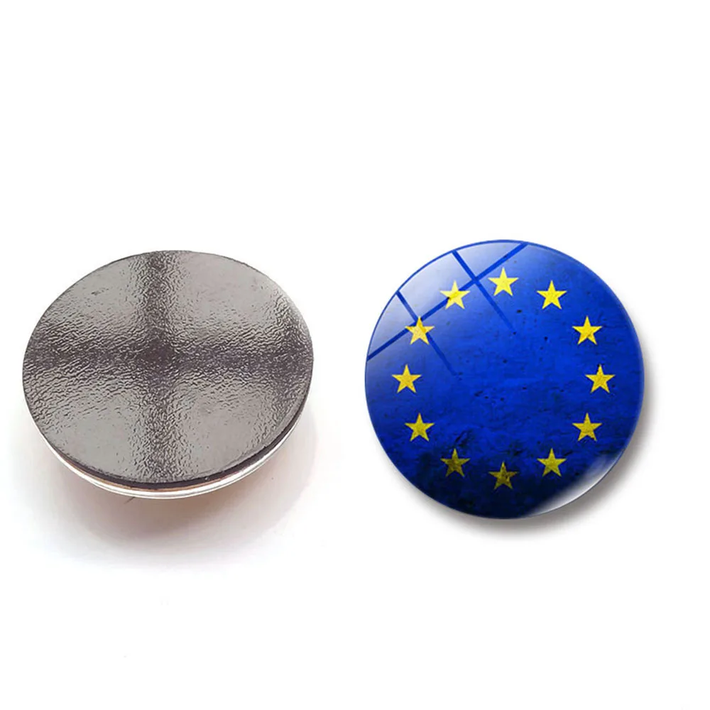 2026 Football World National Flags Souvenir Round Fridge Magnet Minimalist Home Decor Magnetic Fridge Magnet