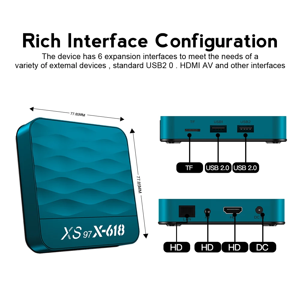 Allwinner H618 Chip TV Box - Android 4K Set-Top XS97 X-618 Allwinner H618 Chip TV Box - Android 4K Set-Top XS97 X-618
