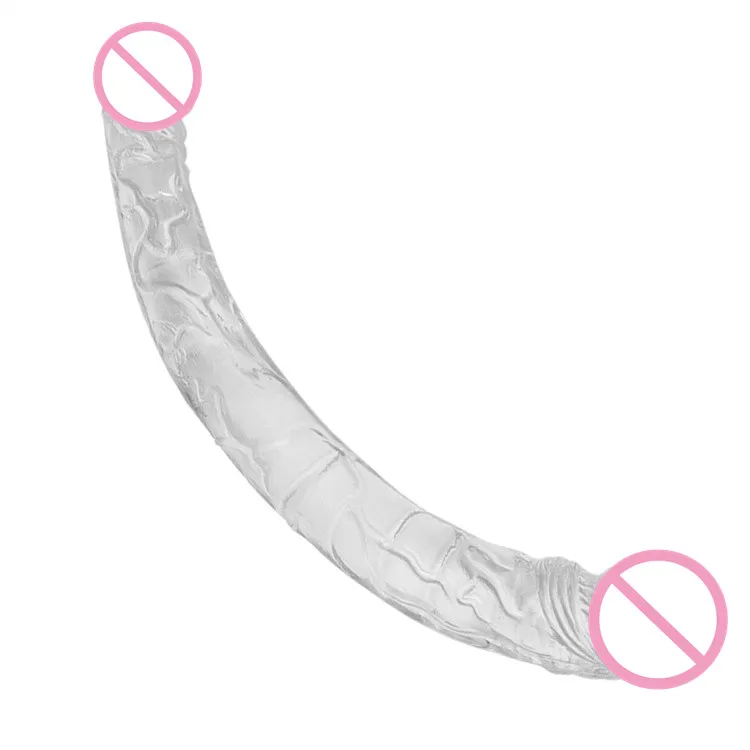 Hot Sale Realistic Double Headed Dildo Sex Toys Soft Long Double Ended Dildo for Lesbian