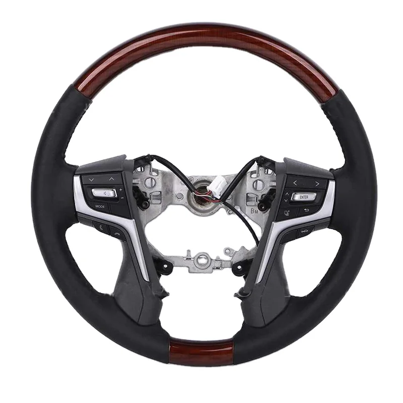 Wooden Steering Wheel For Toyota Land Cruiser Prado 2018 2020 Wood Genuine  Leather Steering Wheel - Buy Toyota Land Cruiser Prado Wood Genuine Leather  Steering Wheel,Steering Wheel For Toyota Land