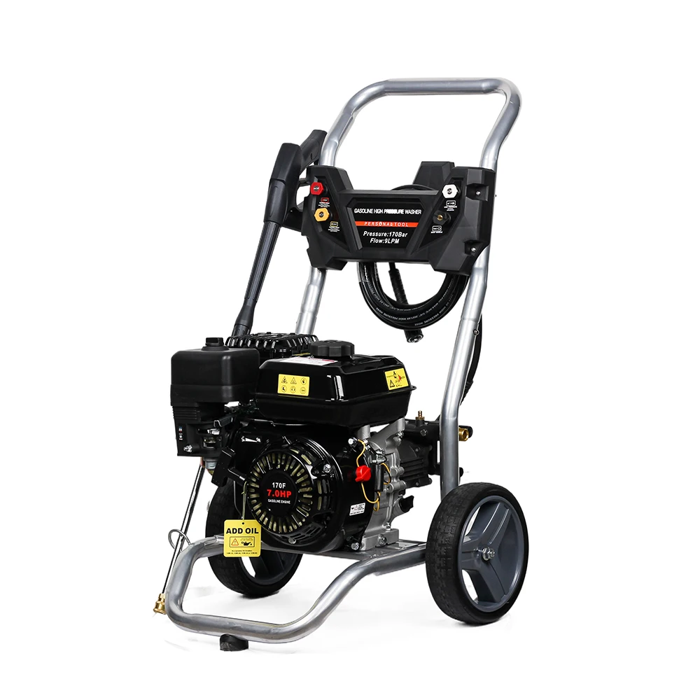 170bar 2500psi 7hp Portable Gasoline High Pressure Water Jet Cleaner