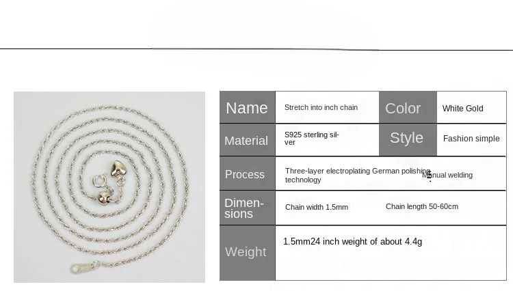 Collana Con Catena A Corda In Argento Sterling, Lunghezza 24 - Foto 12