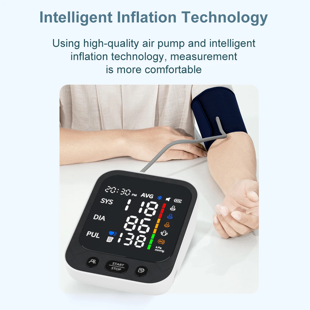 Smart Electronic Speakers Digital Automatic Blood Pressure Monitor Portable Bp Monitor Blood Pressure Machine Upper Arm