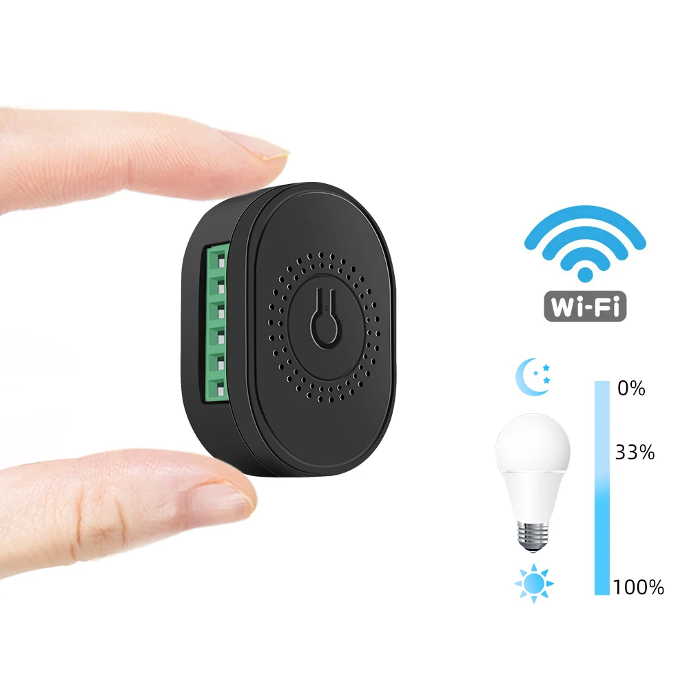 Tuya DIY Mini WiFi Smart LED Dimmer Switch Light Module App Remote Control 220V Wall Lamp on Off for Alexa Google Home