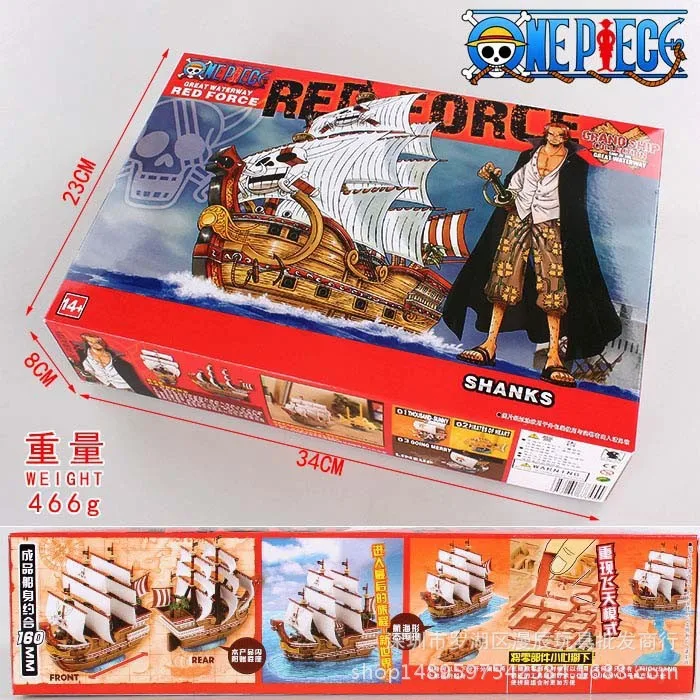 One Pieces Pirate Ship Assembled Model Rover Thousand Sunny Going Merry Kids Splicing Toys Anime PVC Figure