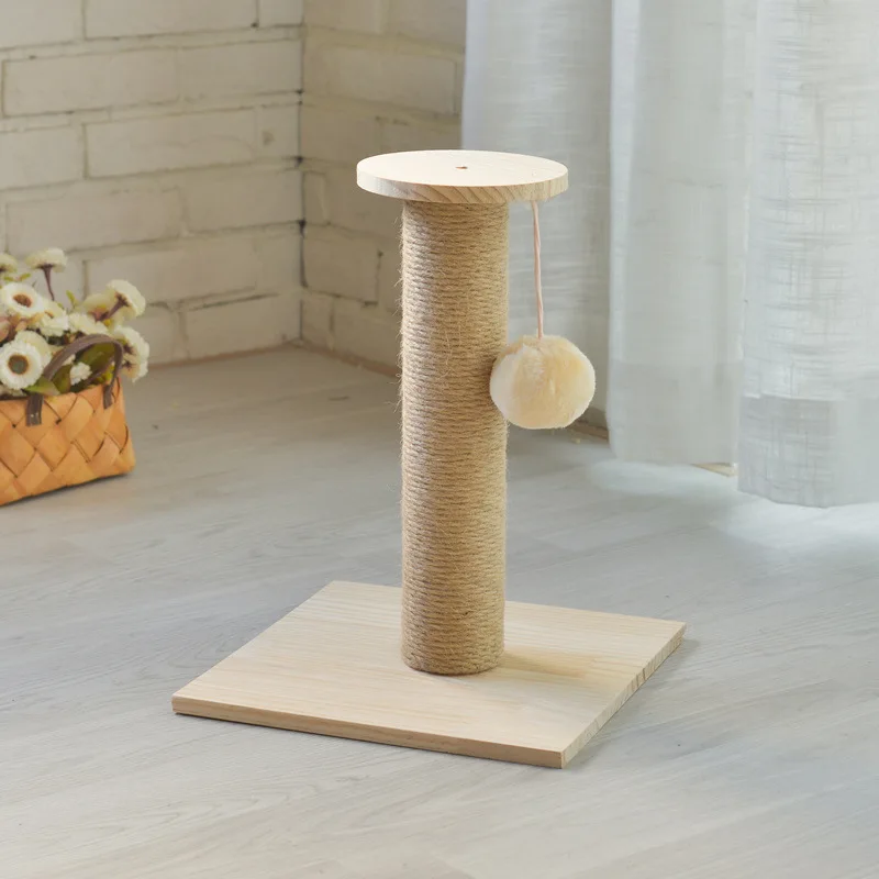 Single Cat Scratcher Post Rope Scratching Post Cat Trees With Funny Ball Arranhador Para Gato