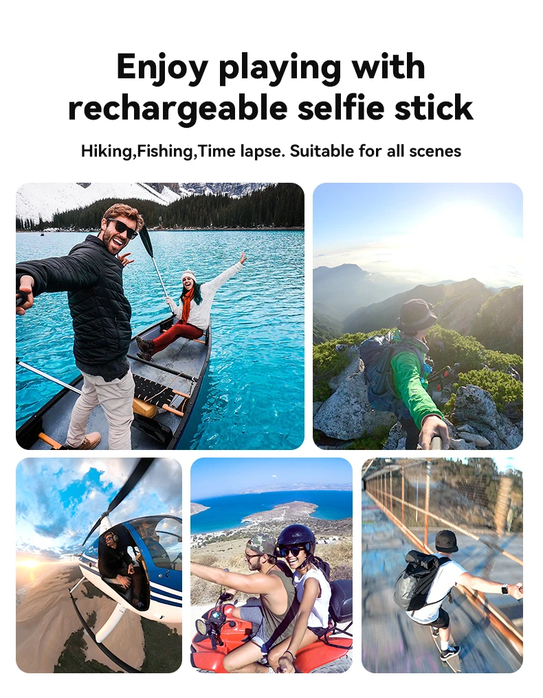 Telesin Power Bank Power Hand Grip Selfie Stick for GoPros, DJI and Insta360 action cameras and mobile phones