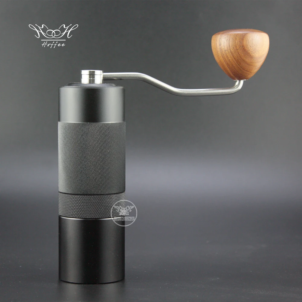 Adjustable Aluminum Manual Coffee Grinder Stainless Steel Core Burr