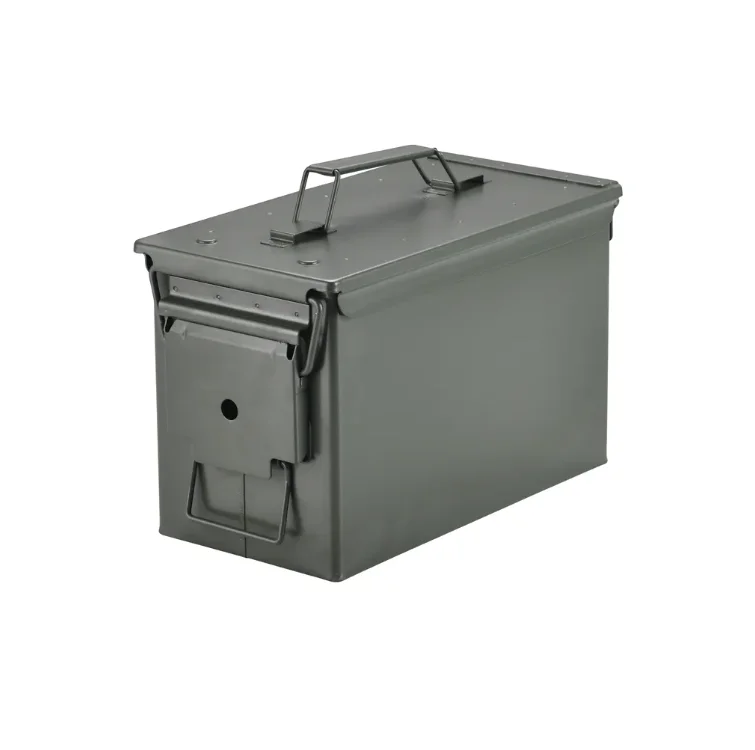 Boîtes métalliques vertes pour munitions en acier, boîtiers en fer durables — fabrication sous marque propre (OEM) et conception sous marque propre (ODM) prises en charge