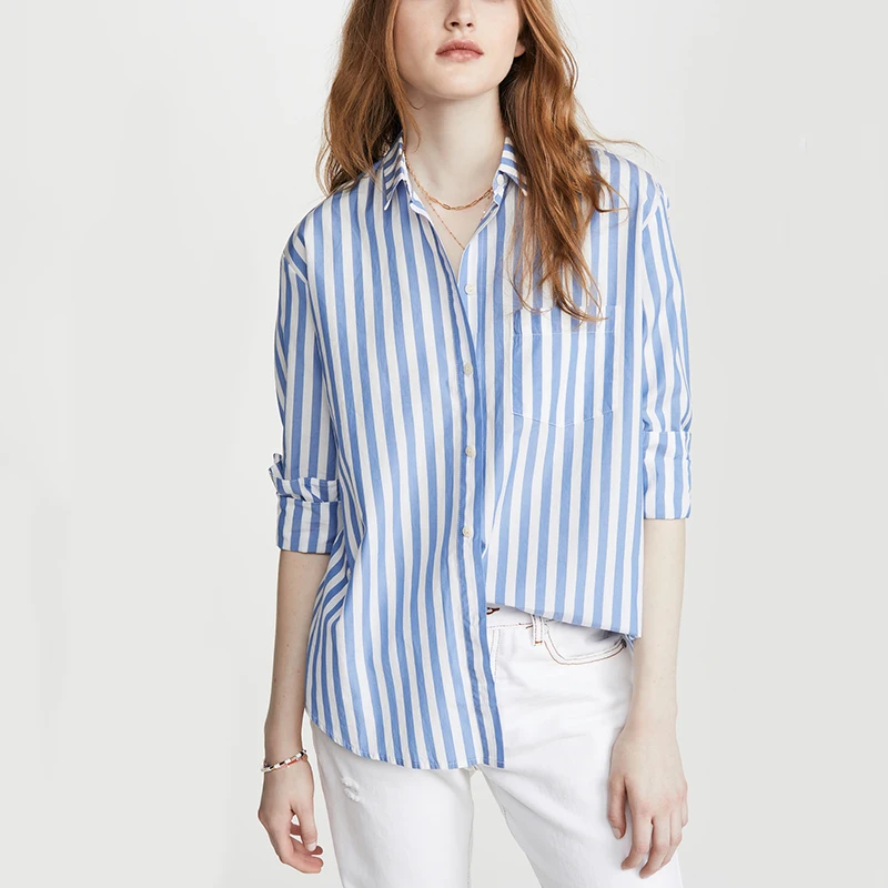 Cotton Vertical Striped Shirt 