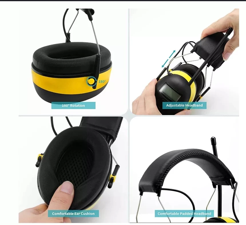 Tactical Electronic Earmuffs Shooting Wireless Am Fm Radio Headphones With Built In Am Fm Dab