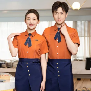2026 Waiter and Waitress for Hotels Hotel Waiter Uniform Women Restaurant Hotel Waiter Uniform Set