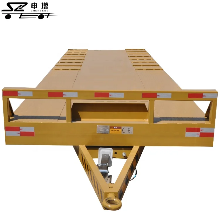 7 Ton tandem Axle Customized Low Bed Trailer for Wheel Loader