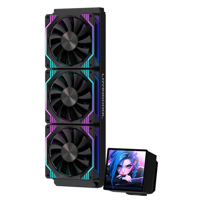 LOVINGCOOL 240/360mm Liquid CPU Cooler with Real-Time Temp Display