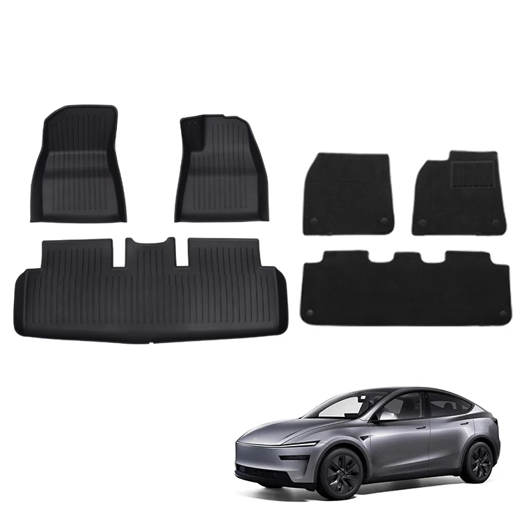 Двухслойный коврик для салона автомобиля Maremlyn для Tesla Model Y Juniper, аксессуары, напольные подложки, водонепроницаемые резиновые коврики из ТПЭ