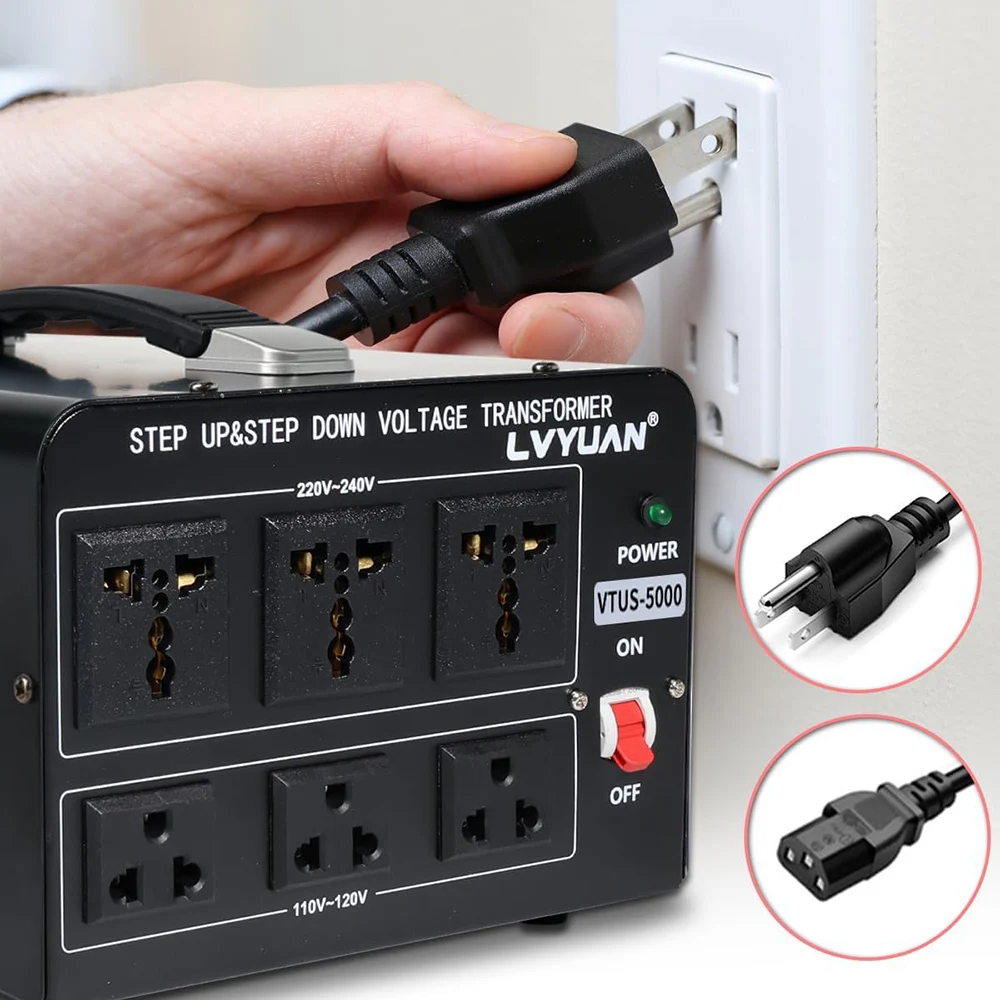 LVYUAN 5000VA Transformer Step up and Down AC 110V to 220V 220 to 110 Voltage Converter